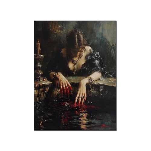 Art Poster Curses of The Heart Gothic Art, Renaissance Decorative Painting Dark Aesthetic, Aesthetic Art Wall Decor Canvas Painting Posters And Prints Wall Art Pictures for Living Room Bedroom Decor - 24x32inch(60x80cm) - Unframe-style