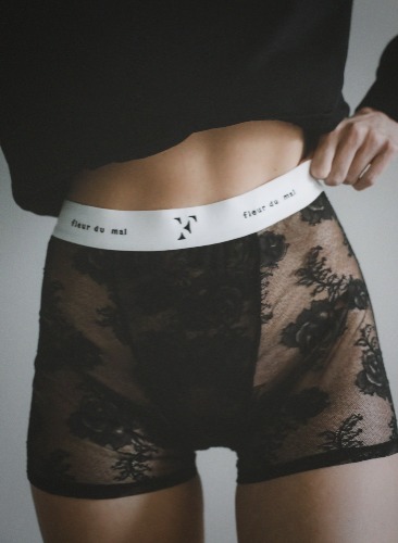 Bouquet Lace Boxer Brief | black / m