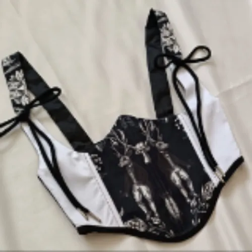 Black Underbust Corset Size Medium