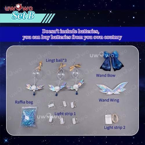 【Pre-sale】Uwowo V Singer Dreamland Butterfly Dress Cosplay Costume - Set B：one size