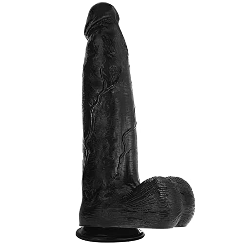13" XXL Realistic Black Big Dildo with Suction Cup,2.83" Wide Thick Huge Fist Dildo,Biggest Fake Cock Penis,G-Spot Giant Monster Dildo, Anal Prostate Play Sex Toys for Adult - 13 Inch Black