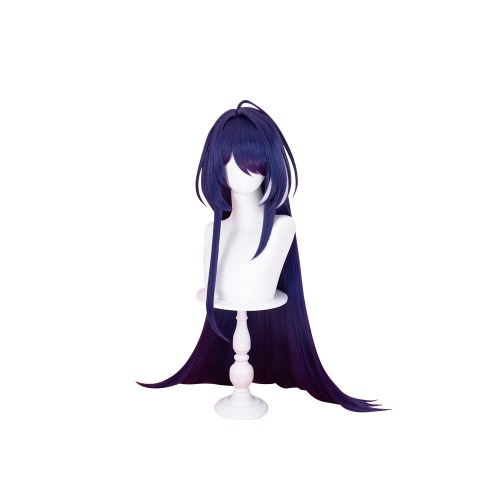 【Ready For Ship】DokiDoki Game Honkai: Star Rail Cosplay Acheron/ Second Form Wig Long Straight Purple/ Grey Gradient Hair/ Tattoo Stickers | Normal Wig Only-Ready For Ship