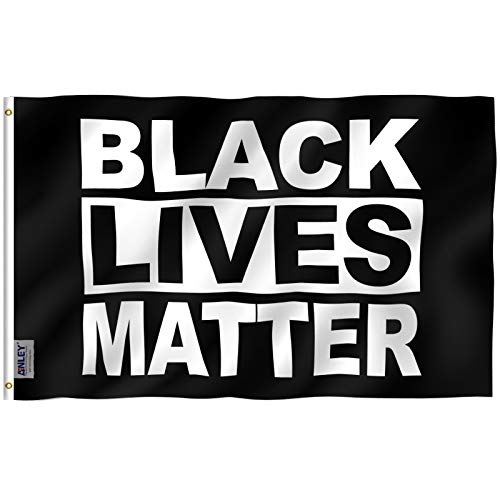 ANLEY Fly Breeze 3x5 Feet Black Lives Matter Flag - Vivid Color and UV Fade Resistant - Canvas Header and Double Stitched - BLM Flags Polyester with Brass Grommets 3 X 5 Ft