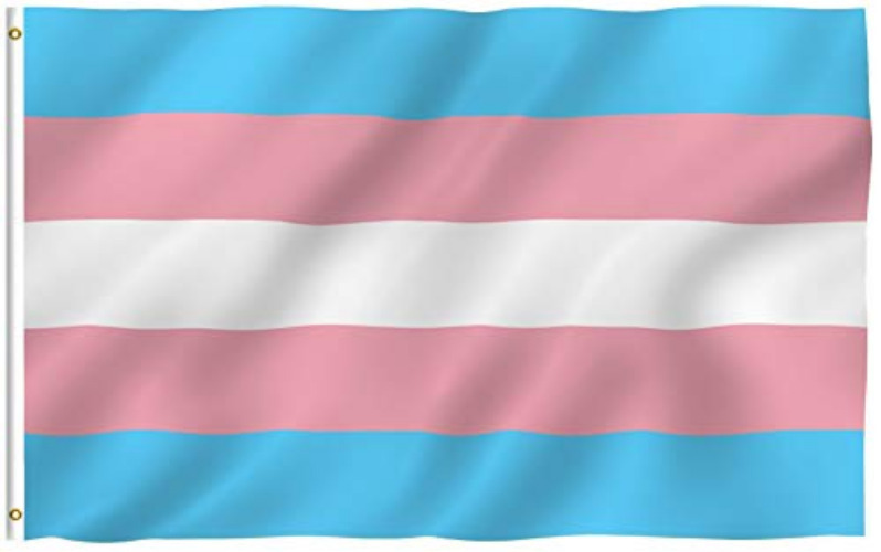 ANLEY Fly Breeze 3x5 Foot Transgender Flag - Vivid Color and UV Fade Resistant - Canvas Header and Double Stitched - Pink Blue Rainbow Flags Polyester with Brass Grommets 3 X 5 Ft - Single
