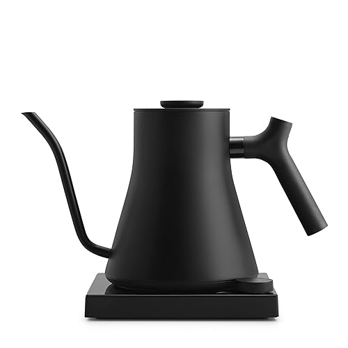 Fellow Stagg EKG Pro Studio Edition Electric Gooseneck Kettle - Pour-Over Coffee, Tea, Quick Heating, Precise Temperature Control, Scheduling, Built-in Brew Timer - Matte Black, 0.9 L - Matte Black - EKG Pro Studio