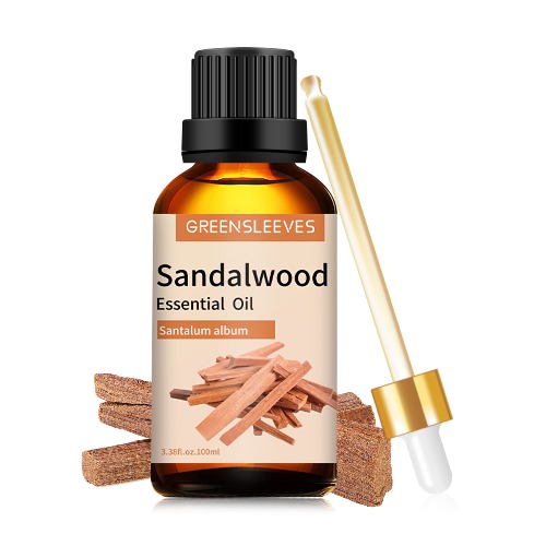 Sandalwood Essential Oil 100ml, Sandalwood Aroma Oil 100% Pure Fragrance Oil for Diffuser, Humidifier, Perfumes, Candle, Soap Making
