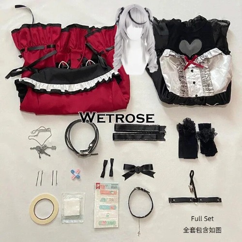 【Wetrose】In Stock Sakamata Chloe クロヱ 2023 New Outfit Cosplay Costume Dating Dress Hololive JP Holo Vtuber HoloX Wig Full Set 