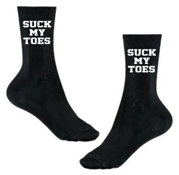 Suck My Toes Socks Funny Slogan Socks Rude Slogan Socks | Etsy