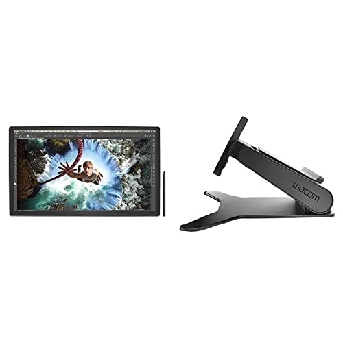Bundle of Wacom Cintiq Pro 27 Creative Pen Display (4K Graphic Drawing Monitor with 8192 Pen Pressure and 99% Adobe RGB (DTH271K0A), Black + Wacom Cintiq Pro 27 Stand (ACK64801KZ), Black - 27 inch touch - Monitor + 27 inch Stand