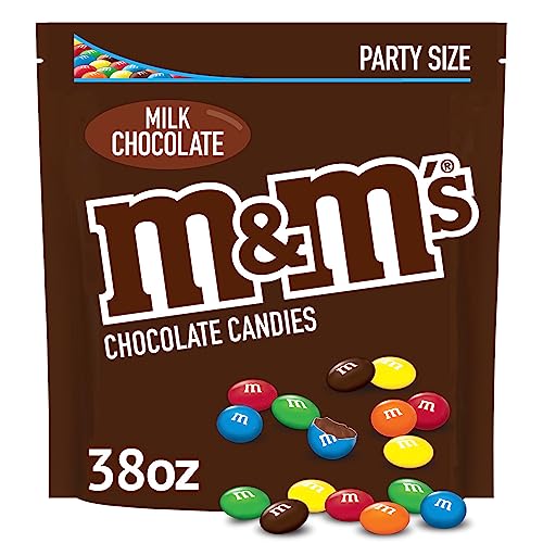 M&M'S Milk Chocolate Candies, Milk Chocolate, 38 Oz Bag - 1 Count (Pack of 1) - Milk Chocolate