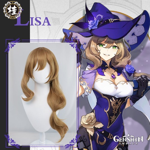 Uwowo Game Genshin Impact Lisa Cosplay Wig 