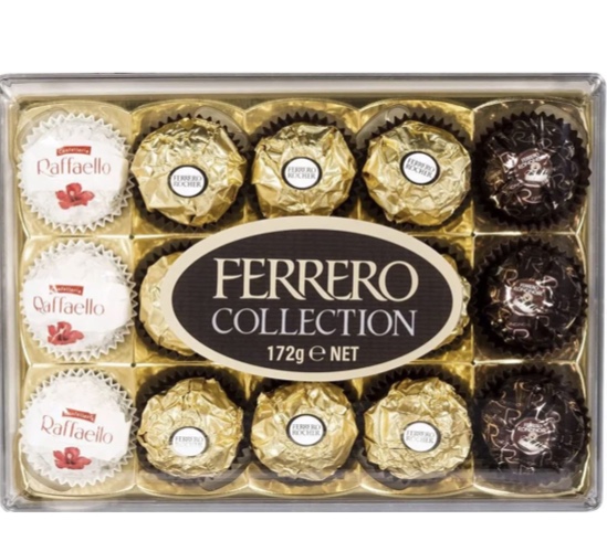 Ferrero Collection Chocolates T15 Rocher Rondnoir Raffaello 15pk 172g