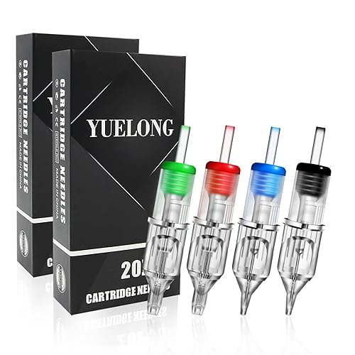 Tattoo Needles Cartridges - Yuelong 40pcs Tattoo Cartridges Needles Mixed Round Liner Shader Magnum 3RL 5RL 7RL 9RL 7RS 9RS 7RM 9RM Assorted Needles with Membrane for Tattoo Artist