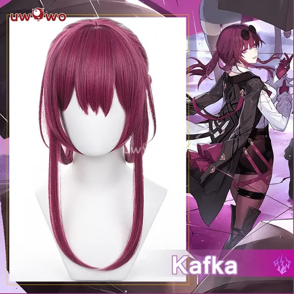 Uwowo Honkai Star Rail Cosplay Wig Kafka Cosplay Wig Red Purple Long Hair