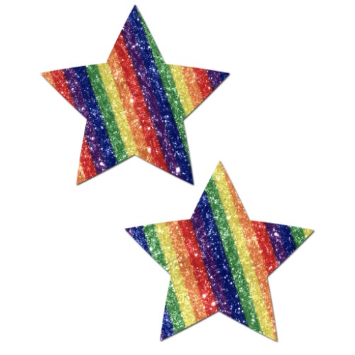 Star Nipple Pasties - Rainbow