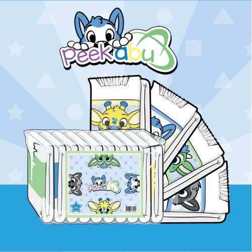 PeekABU | Medium / No Scent / Pack - 10 Diapers