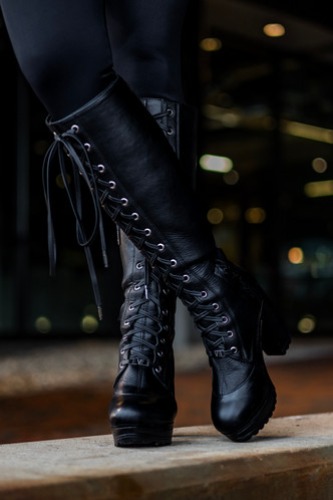 Ares Knee-High Heeled Boots - US Women's 13