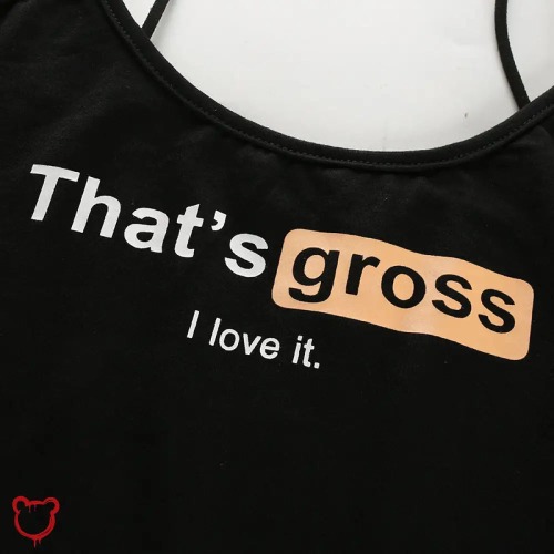 Disgusting Black Crop Top - Black / M