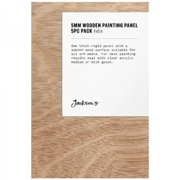 5mm Wooden Painting Panel Pack of 5