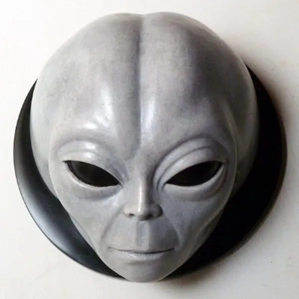 Alien Grey Wall Plaque Sculpture