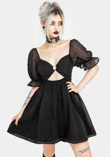 Tiffany Organza Puff Mini Dress | US 6