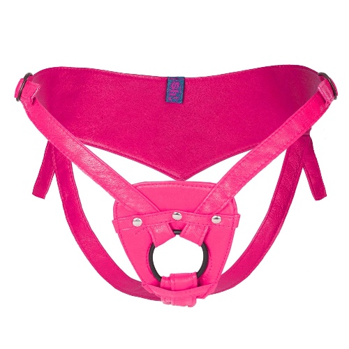 Super StrapOn Dildo Harness - Pink / M/L (14-20)