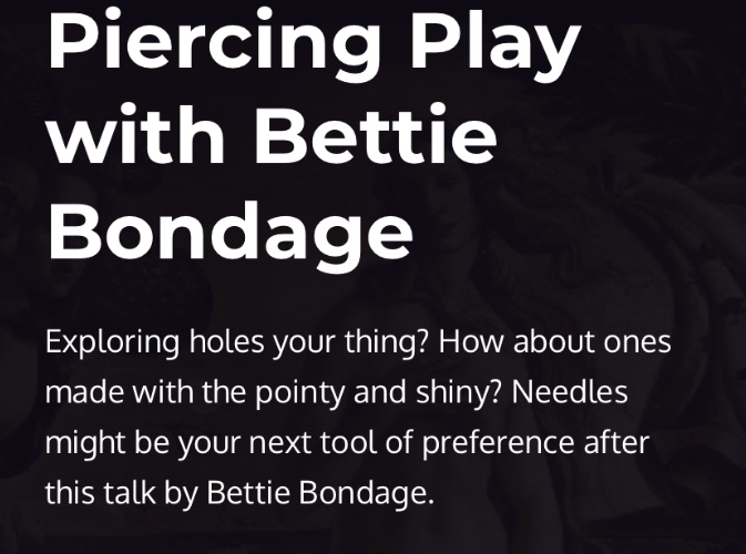 Piercing Play-Needles and Piercing Online Lecture