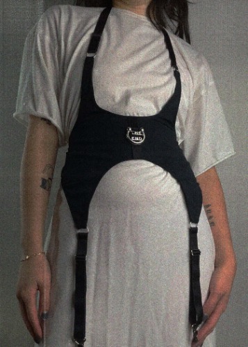 Happy Ending Garter Belt In Black Organic Cotton | L