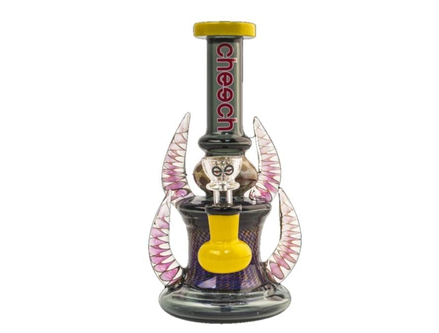8" Cheech Glass Horns Rig Yellow | Yellow