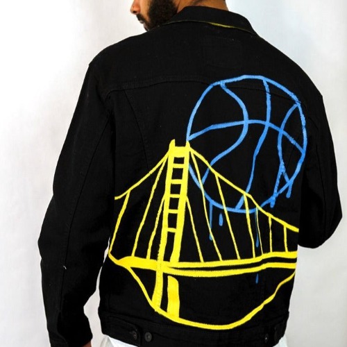 'GO WARRIORS' DENIM JACKET - MEN - Large