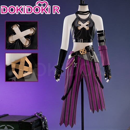 【Size XS-3XL】DokiDoki-R Game Cosplay Jinxx Costume | M-Order Processing Time Refer to Description Page