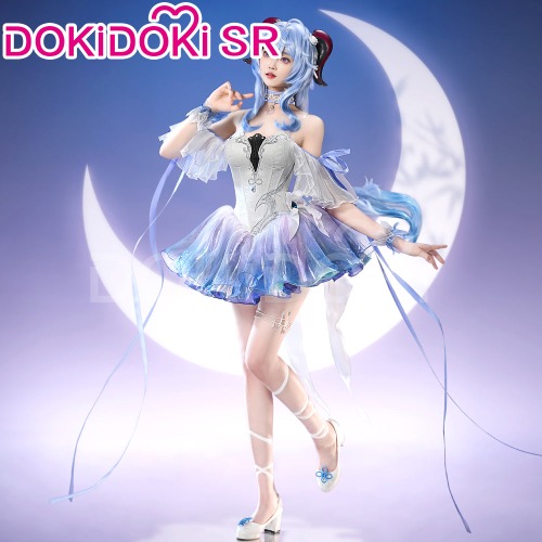 DokiDoki-SR Game Genshin Cosplay Ganyu Costume Moonlight Dreams Doujin Ballet Dress gan yu | M-Order Processing Time Refer to Description Page