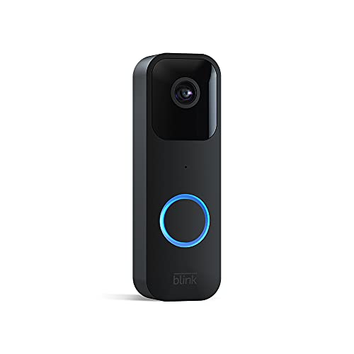 Blink Video Doorbell | Two-way audio, HD video, motion and chime app alerts and Alexa enabled — wired or wire-free (Black) - Black - Video Doorbell - Video Doorbell