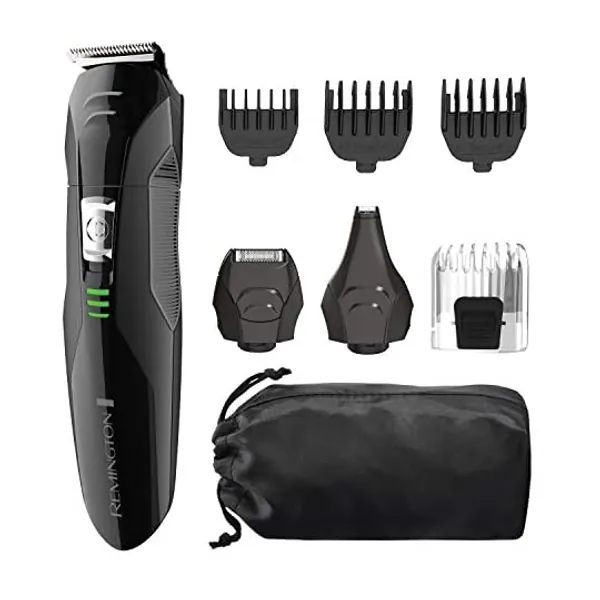 
                            Remington All-in-One Grooming Kit, Lithium Powered, 8 Piece Set with Trimmer, Men's Shaver, Clippers, Beard and Stubble Combs, PG6025, Black
                        