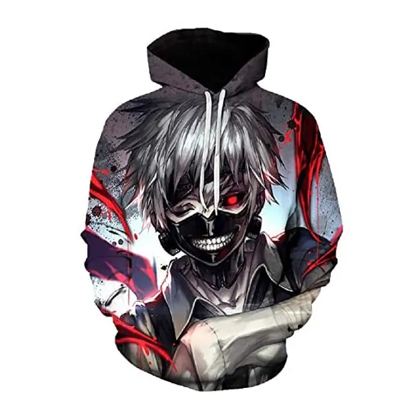 
                            CORIRESHA Japanese Anime 3D Print Tokyo Ghoul Ken Kaneki Hoodie Sweatshirt
                        