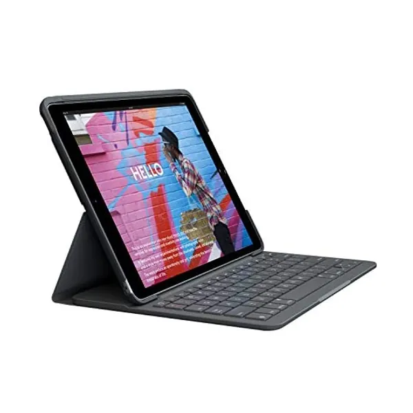 
                            Logitech iPad (7th,8th and 9th generation) Keyboard Case | Slim Folio with Integrated Wireless Keyboard (Graphite)
                        