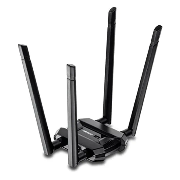 
                            TRENDnet AC1900 High Power Dual Band Wireless USB Adapter, Increase-Extend WiFi Wireless Coverage, Stream 4K HD Video, Windows-Mac OS Compatible, USB 3.0 to USB Type A, Black, TEW-809UB
                        