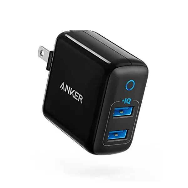 
                            Anker Dual USB Wall Charger, PowerPort II 24W, Ultra-Compact Travel Charger with PowerIQ Technology and Foldable Plug
                        