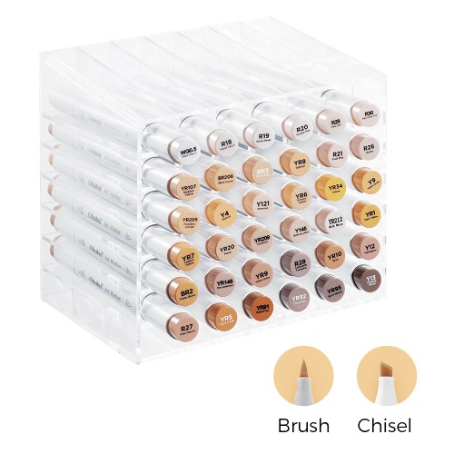 Ohuhu Honolulu 36 Skin Tone Colors Dual Tips Portrait Alcohol Art Markers | Brush & Chisel / MX Warehouse to Mexico Only