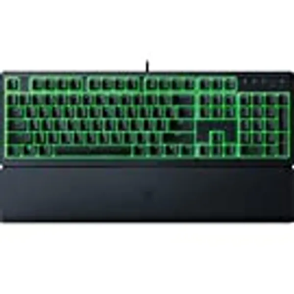 Razer Ornata V3 X - Flache Membran-Tastatur mit Chroma RGB (Lautlose Membran-Switches, Ergonomische Handballenauflage, Tastenkappen Anti-UV-Beschichtun) QWERTZ DE-Layout | Schwarz, RZ03-04470400-R3G1