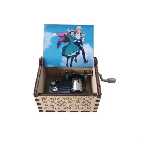 Children Music Box Wooden Antique Carved Hand Cranked Movie Theme Music Birthday Christmas Gifts For Mom Dad Daughter Son Boys Girls Friends 3 Years Old