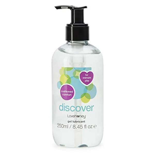 Lovehoney Discover Water Based Anal Lubricant - Extra Thick Gel Personal Lubricant for Men, Women & Couples - Safe for Sex Toys & Condoms - 8.5 fl oz - 8.5 Fl Oz