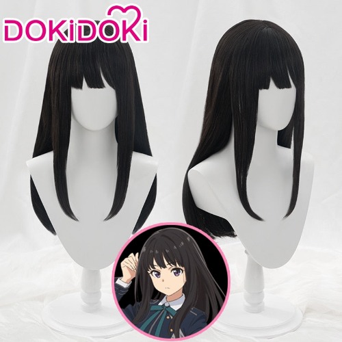 【Ready For Ship】DokiDoki Anime Lycoris Recoil Cosplay Inoue Takina Cosplay Wig Black Long Hair | Inoue Takina