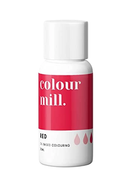Colour Mill Edible Food Paint Colouring Liquid Cake Cookie Dye for Baking Icing Sugarpaste Fondant (20ml) Red