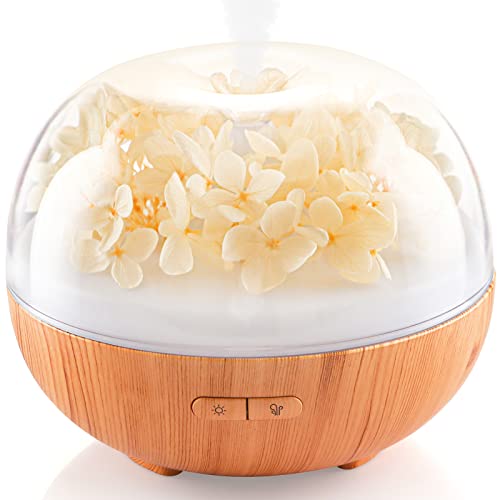 Aromatherapy Essential Oil Diffuser with Ultrasonic Mist Auto Shut-Off Air Humidifier Light for Home Bedroom Office (Yellow) - Beige