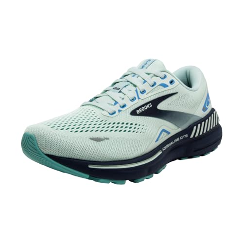 Brooks Women’s Adrenaline GTS 23 Supportive Running Shoe - 10 - White/Grey/Black