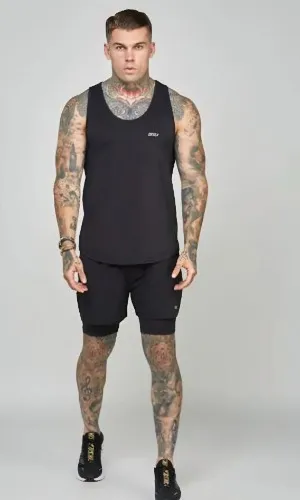 SikSilk Muscle Fit Sleeveless Vest Mens