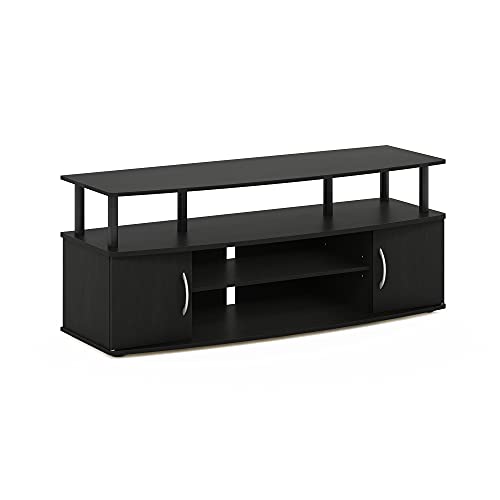 Furinno JAYA Large Entertainment Stand for TV Up to 55 Inch, Blackwood - Blackwood - 55 Inch Plastic Pole
