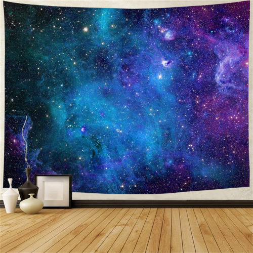 Lahasbja Galaxy Tapestry Blue Starry Sky Tapestry Universe Space Tapestry Wall Hanging Psychedelic Tapestry Mysterious Nebula Stars Wall Tapestry for Living Room Dorm (XL/70.8" × 92.5", Blue Galaxy)