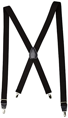 Dockers Men's Adjustable Solid Suspender - 1 - Black - One Size